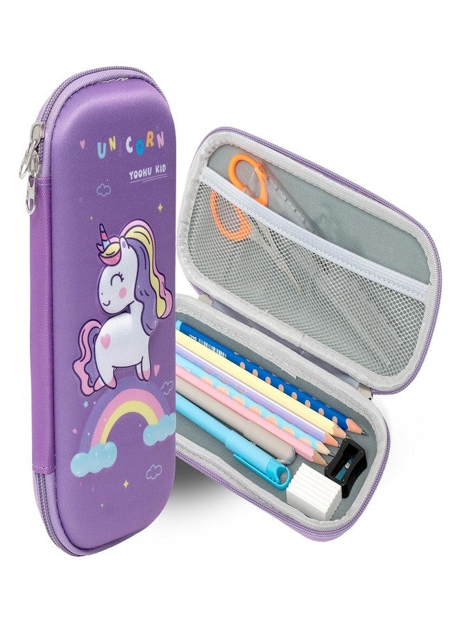 Xpandio Pencil Case for Girls & Boys, Kids Cute Pencil Pouch, 3D EVA Large Capacity Pen Holder, Cute School Portable Pencil Bag Gift (Unicorn) - Image 2
